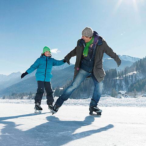 Eislaufen am Weissensee